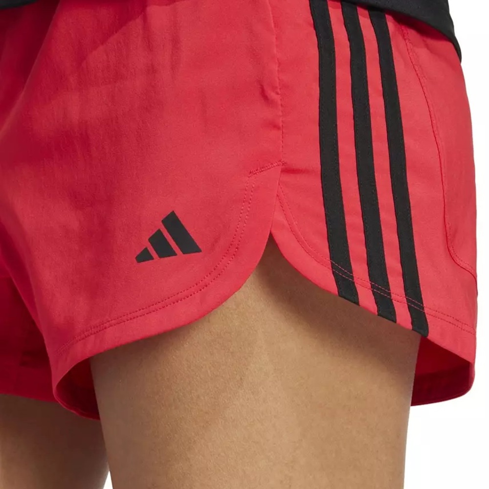 NWT Adidas Pacer Training 3-Stripes Woven High-Rise 3”Shorts | Size S